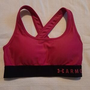 Under Armour women's size XS Compression raspberry color black elastic padded